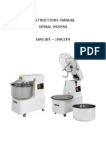 Instructions Manual for Spiral Mixers