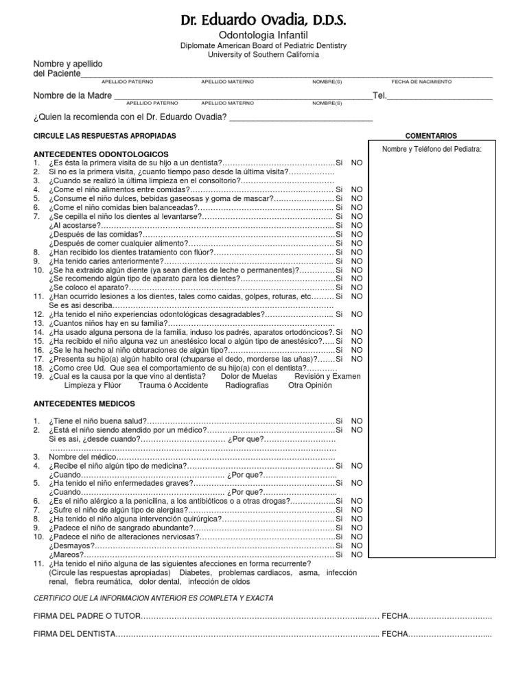 Health Form | PDF | Especialidades Medicas | Medicina CLINICA