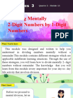 Dividing 2-Digit Numbers by 1-Digit Numbers Mentally