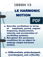 Lesson 13 Simple Harmonic Motion