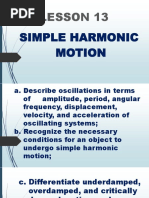 Lesson 13 Simple Harmonic Motion