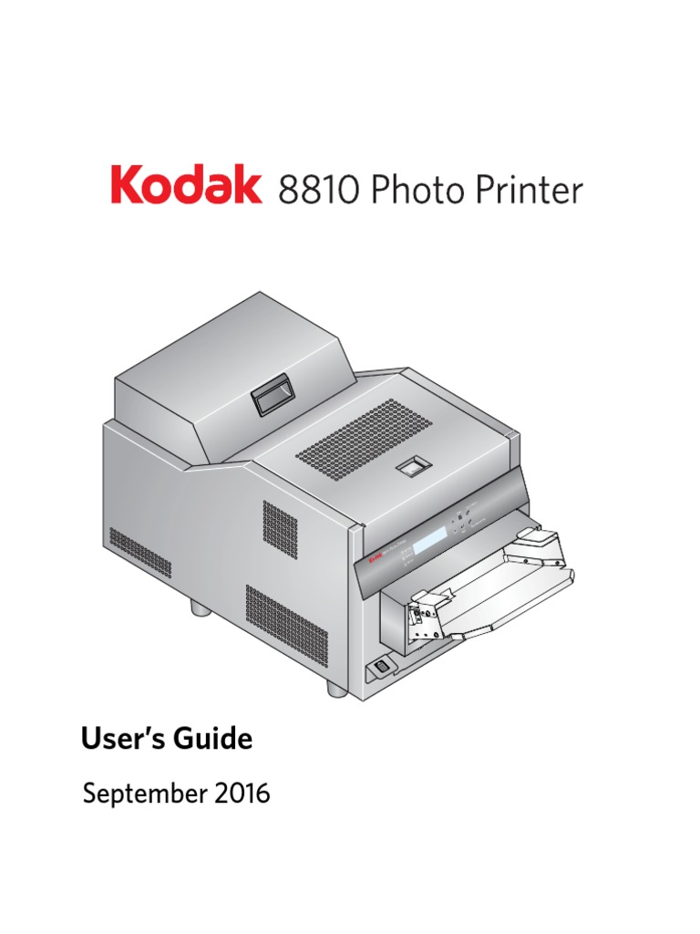 Kodak 8810 Photo Printer Uer Manual PDF Printer
