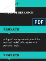Types of Research Methods and Applications