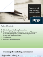 Sources of Marketing Information - Sumu Koirala