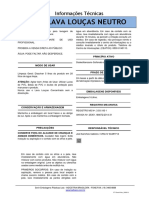 Ficha Técnica - Concentrado Lava Louças Neutro