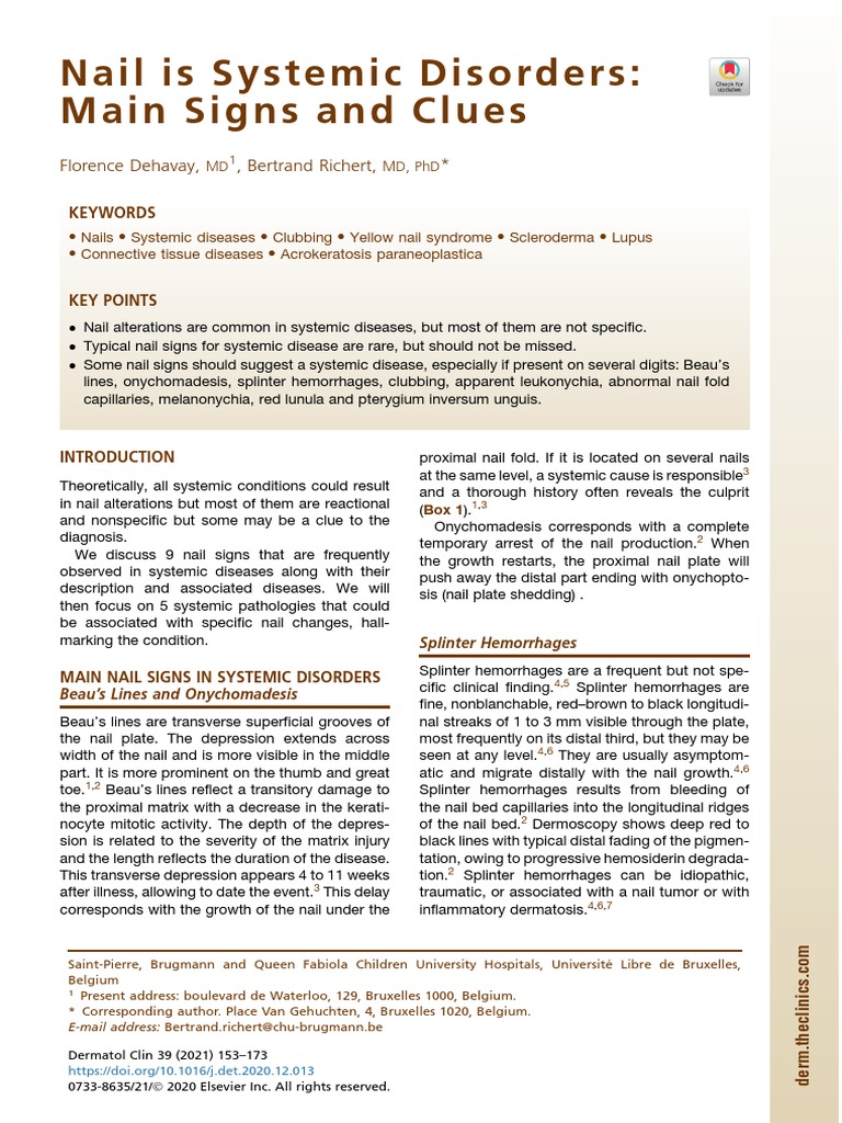 2021 Nail and Systemic Diseases | PDF | Respiratory Diseases | Nail ...
