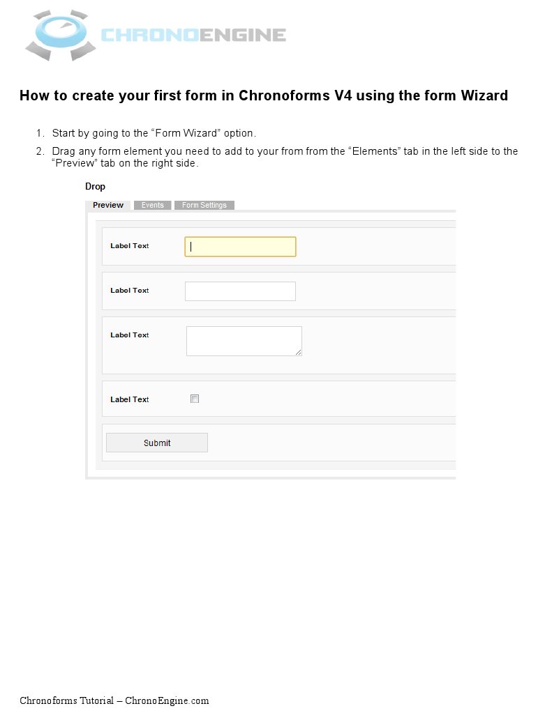 Create Forms in Chronoforms V4 Wizard | PDF | Business | Computers