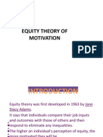 Equity Theory Mba OB UNIT 3