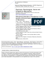 Delusional Disorders - Prevalence in Two Socially Differentiated Neighborhoods of Barcelona (Psychosis, Vol. 6, Issue 2) (2014)