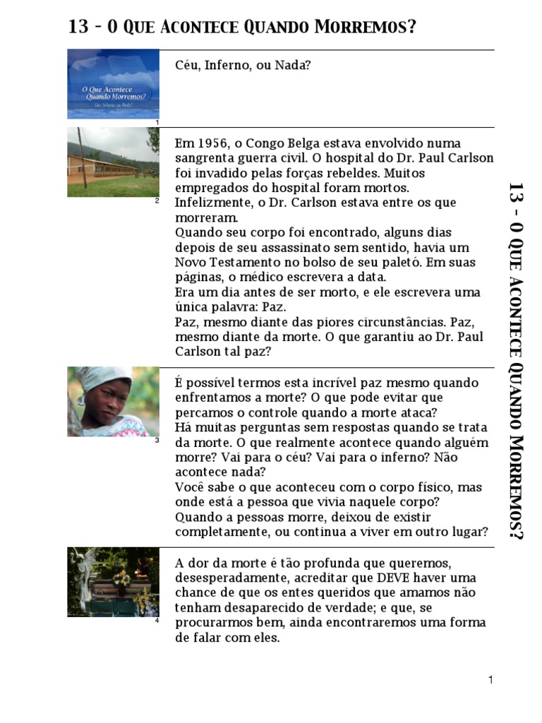 13 - O Que Acontece Quando Morremos | PDF | Adão e Eva | Gênesis (livro)