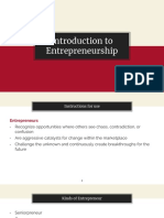 Module 1 - Introduction To Entrepreneurship