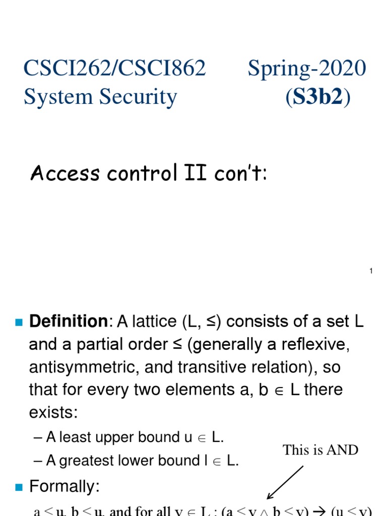 System Security: Access Control Models | PDF | Classified Information ...