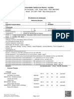 PUCPR Histórico Escolar Fisioterapia