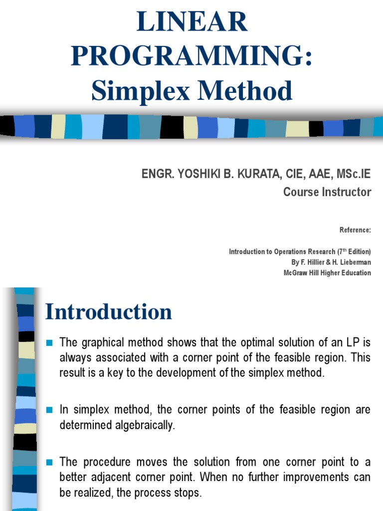 (1d) Linear Programming - Simplex Method | PDF | Linear Programming ...