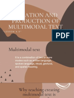 Creation and Production of Multimodal