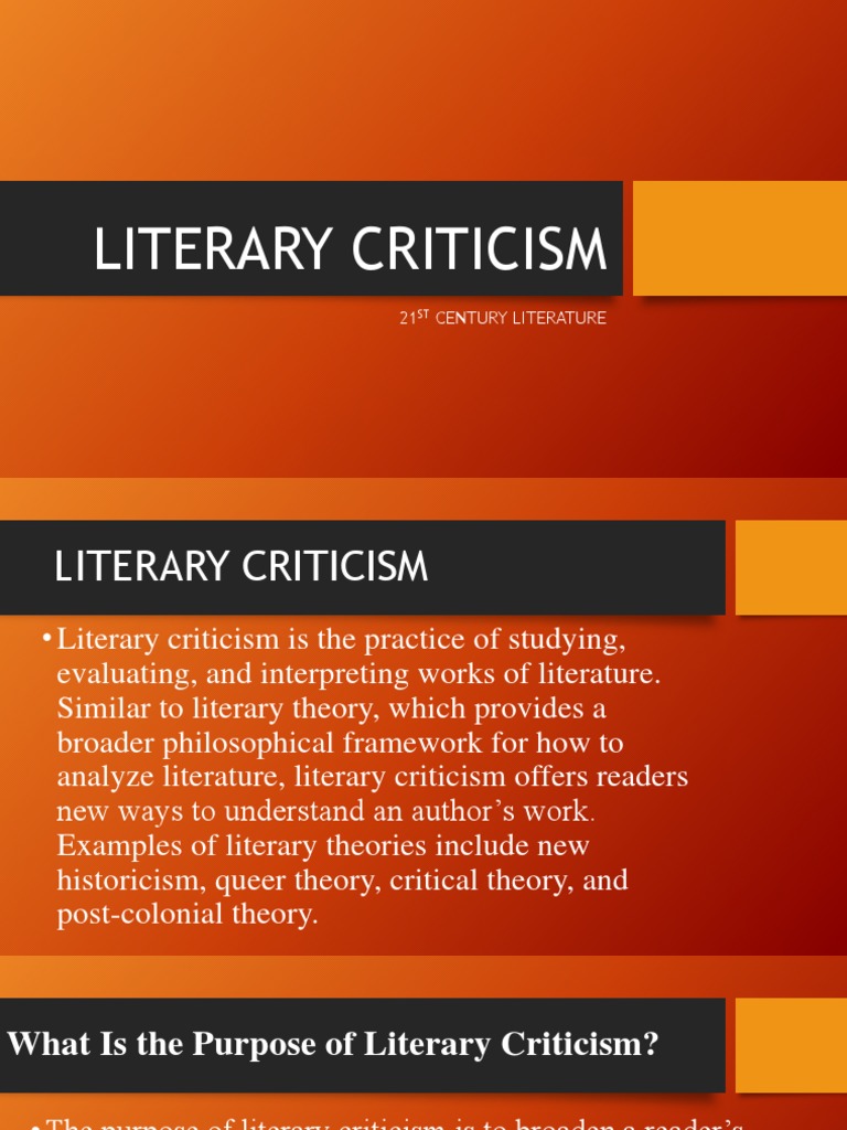 What Is Literary Criticism Pdf