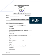 Social Studies Revision Sheet GR2