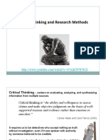 Critical Thinking and Research Methods