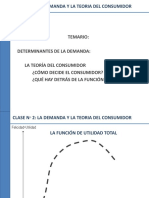 Clase 2 - La Demanda y La Teoria Del Consumidor