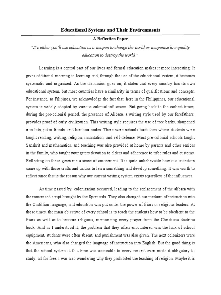 Educational Systems and Their Environments | Download Free PDF | Curriculum