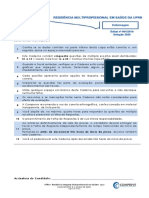 Instruções para prova de múltipla escolha