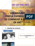History of The Art: Vocabulary Useful Expressions To Comment A Work of Art