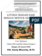 Liturgi Ibadah Minggu 29 Januari 2023