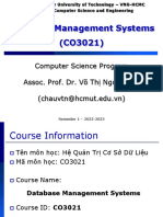 DBMS - Course Introduction - 1 - 2022-2023