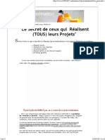 Le Secret Pour Que Vos Projets Se Réalisent