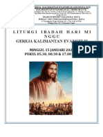 Liturgi Ibadah Minggu 15 Januari 2023 Share