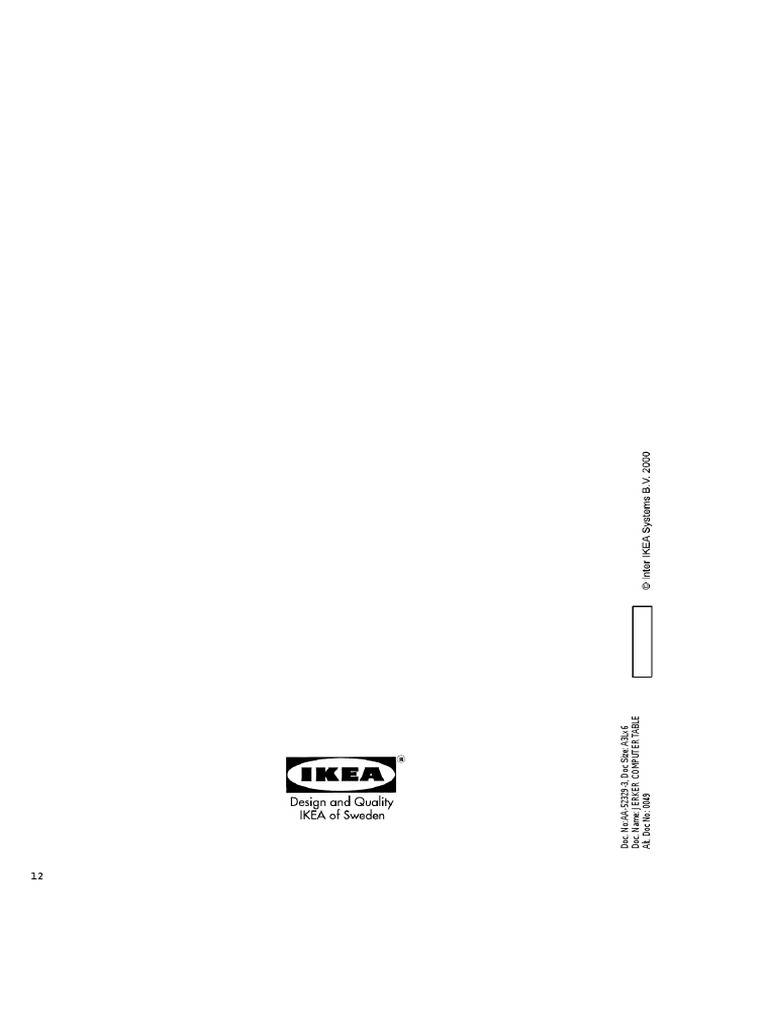 Manual de Instruções Ikea JERKER (Português 6 Páginas) PDF