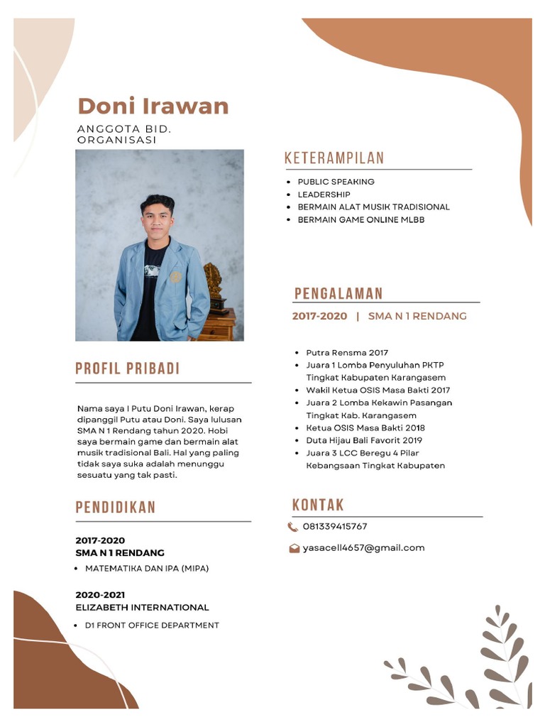 CV Moderator Doni Irawan | PDF
