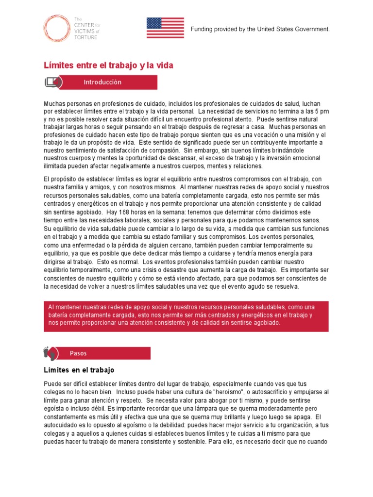 Spanish Boundaries Handout 422 PDF Vida Conceptos psicologicos