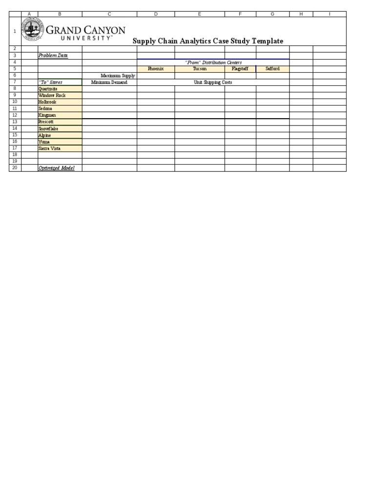 Supply Chain Analytics Case Study Template | PDF