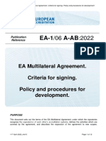 EA-1/06 A-AB:2022: EA Multilateral Agreement. Criteria For Signing. Policy and Procedures For Development