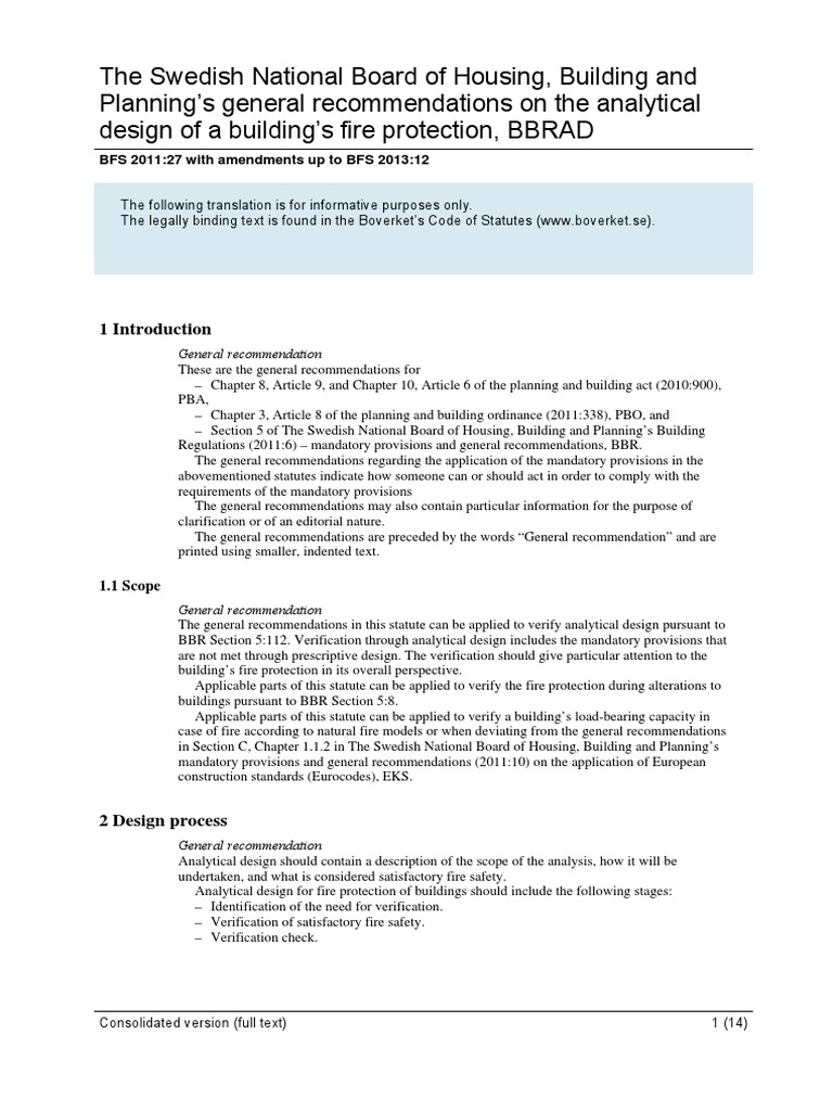 Fire Protection Design Guidelines BBRAD | PDF | Risk | Sensitivity Analysis