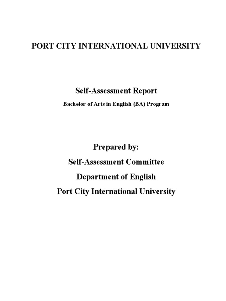 Compiled Self Assessment Report ENGLISH | PDF | Educational Assessment ...