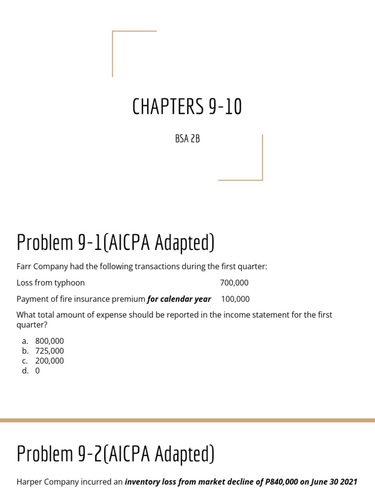 Intermediate Accounting Chapters 9,10 PDF Expense