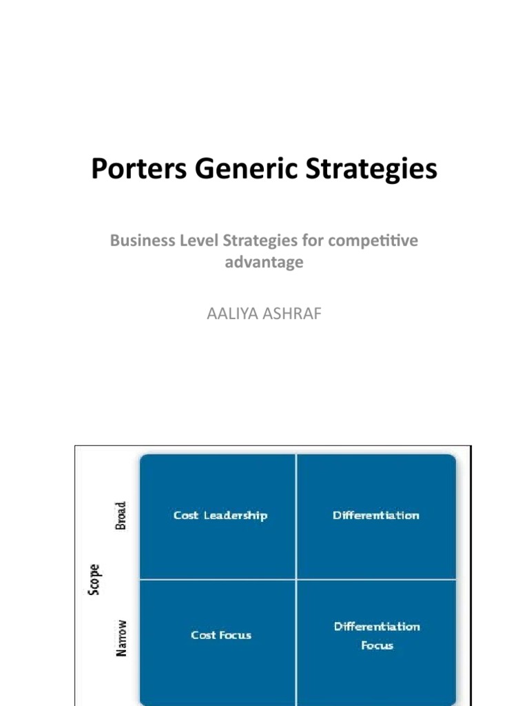 Michael Porters Generic Strategies Pdf