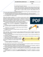 Física I: Examen final regular sobre conservación de la energía y cantidad de movimiento