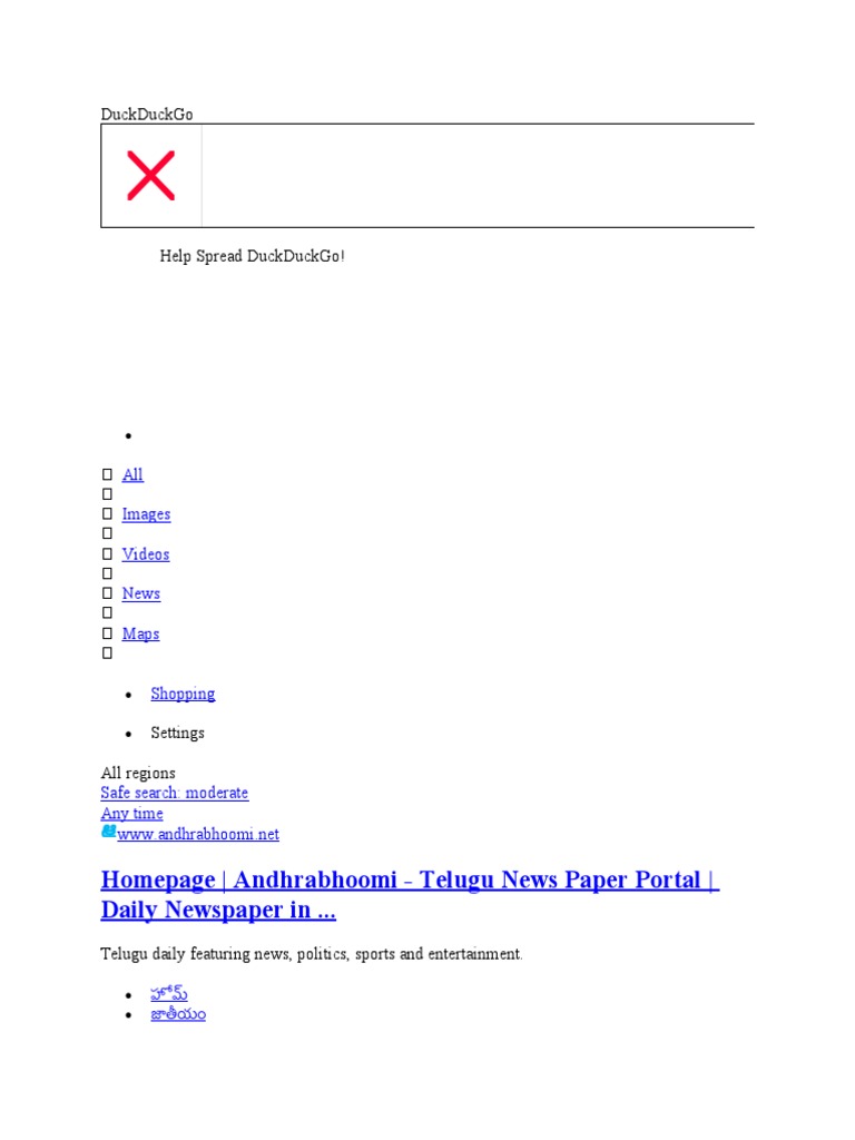 Andhra Bhoomi: Telugu Daily News | PDF | Newspapers | Mass Media