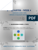 Q2 W4 LECTURE SLIDES Narrowing Down A Topic and Paragraph Development 2