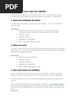 Guia para Capa de Trabalho ABNT | PDF | Arial