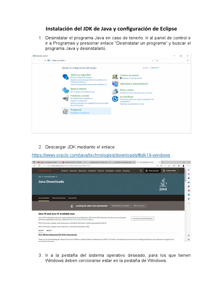 Descargar jdk y configurar eclipse pdf