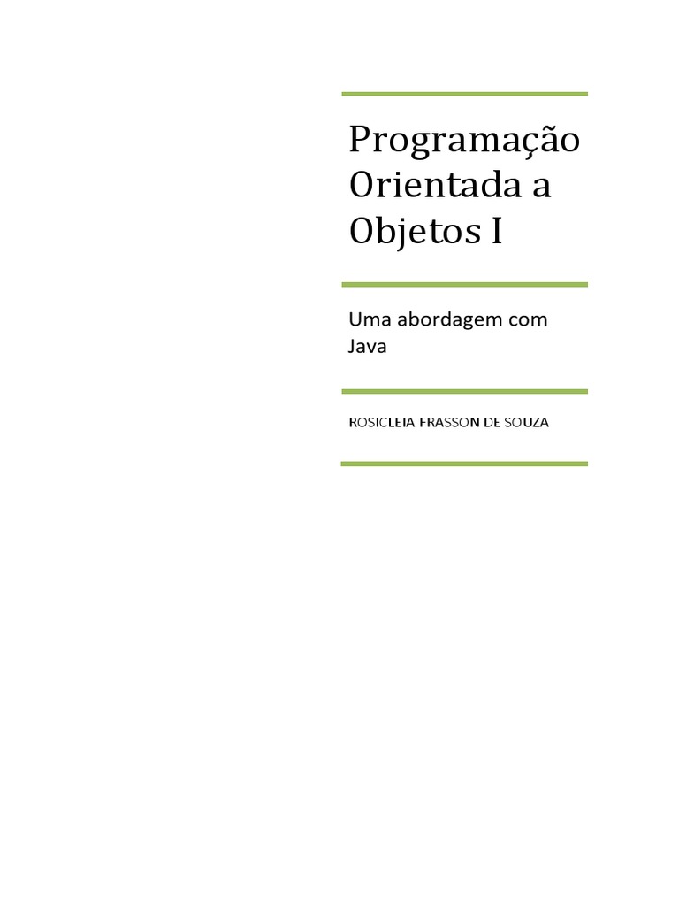 Fundamentos de Programação em Java | PDF | Linguagem de programação ...