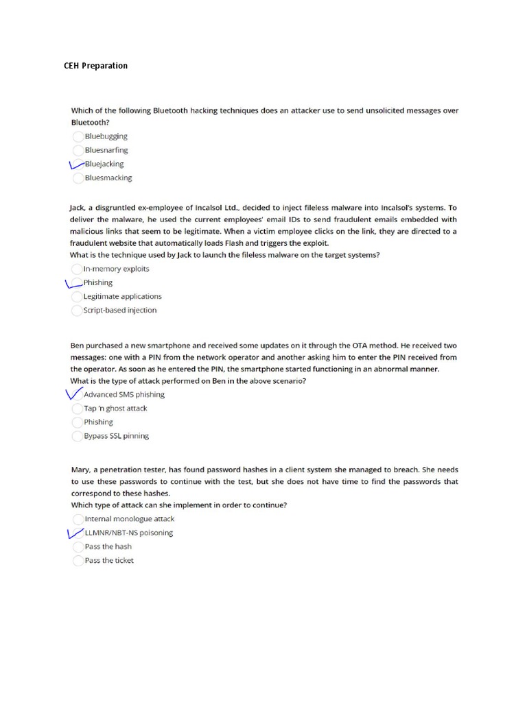 CEH Exam Study Guide | PDF | Computer Network | Transmission Control ...