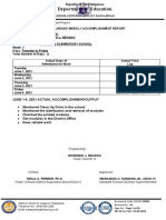 School Heads Weekly Accomplishment Report Rosendo
