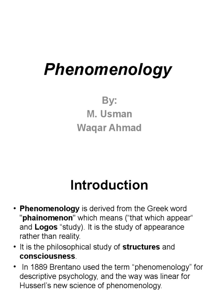 Phenomenology | PDF | Phenomenology (Philosophy) | Edmund Husserl