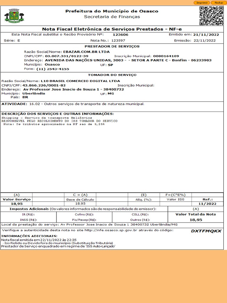 Imprimir Nota Fiscal Eletrônica 9 PDF