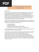 COURS DE MANAGEMENT DES OPERATIONS DU COMMERCE INTERNATIONAL HEMIP CIT3 SÉQUENCE 1